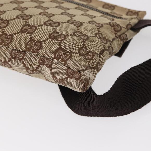GUCCI GG Canvas Waist bag Beige Silver 28566 Auth 155383 - Picture 16 of 16